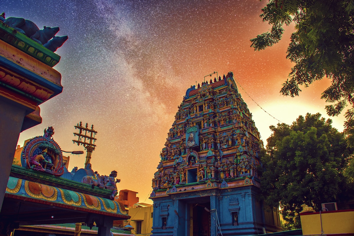 Coastal city skyline and beach of Chennai