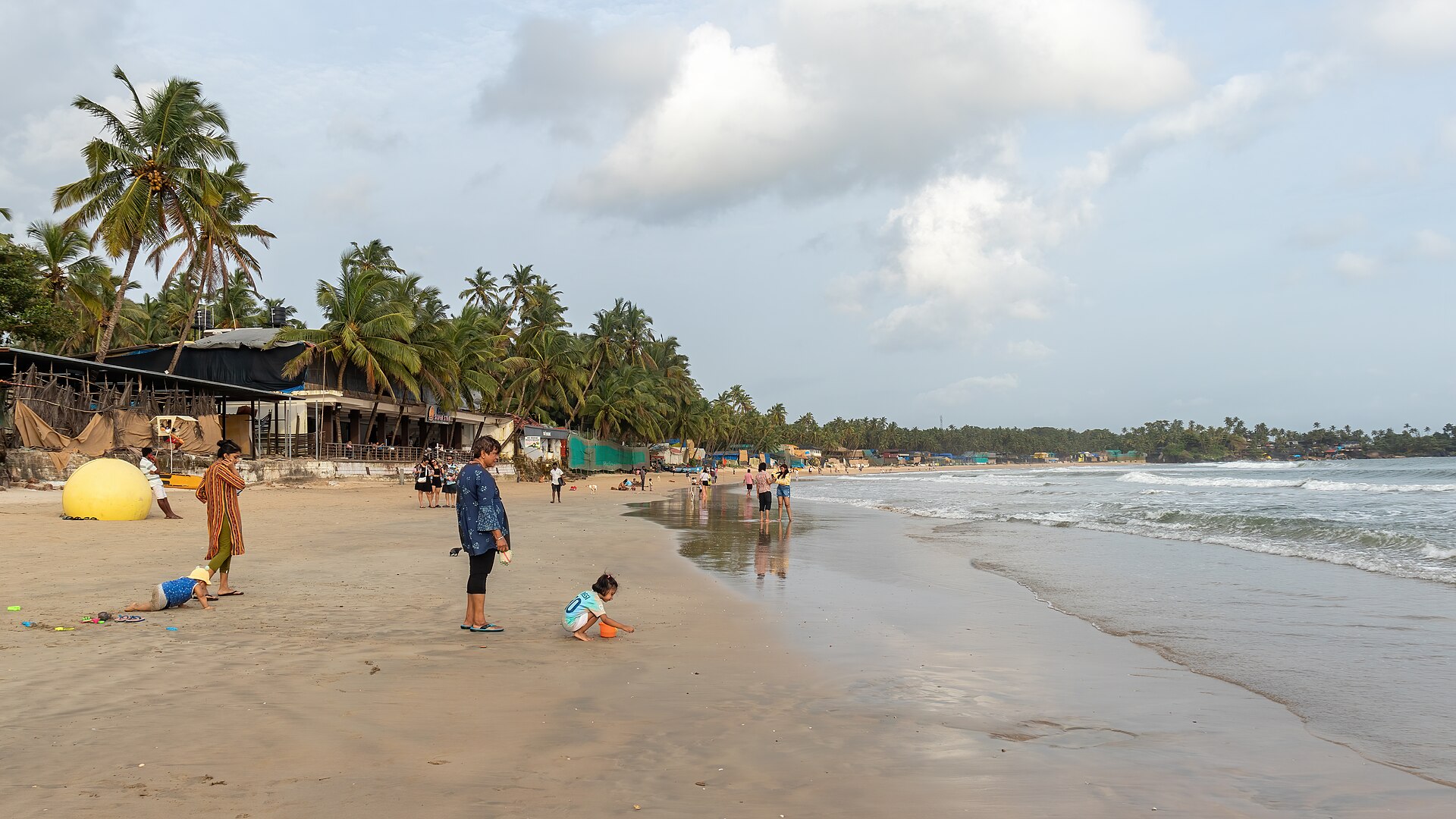 Goa, Goa β Palm-lined Palolem beach with golden sand on the Goa coast