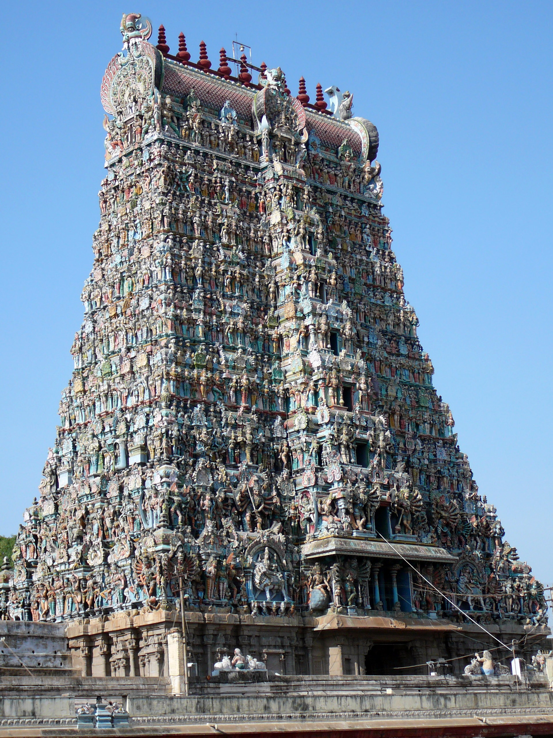 Meenakshi Amman temple towers in Madurai