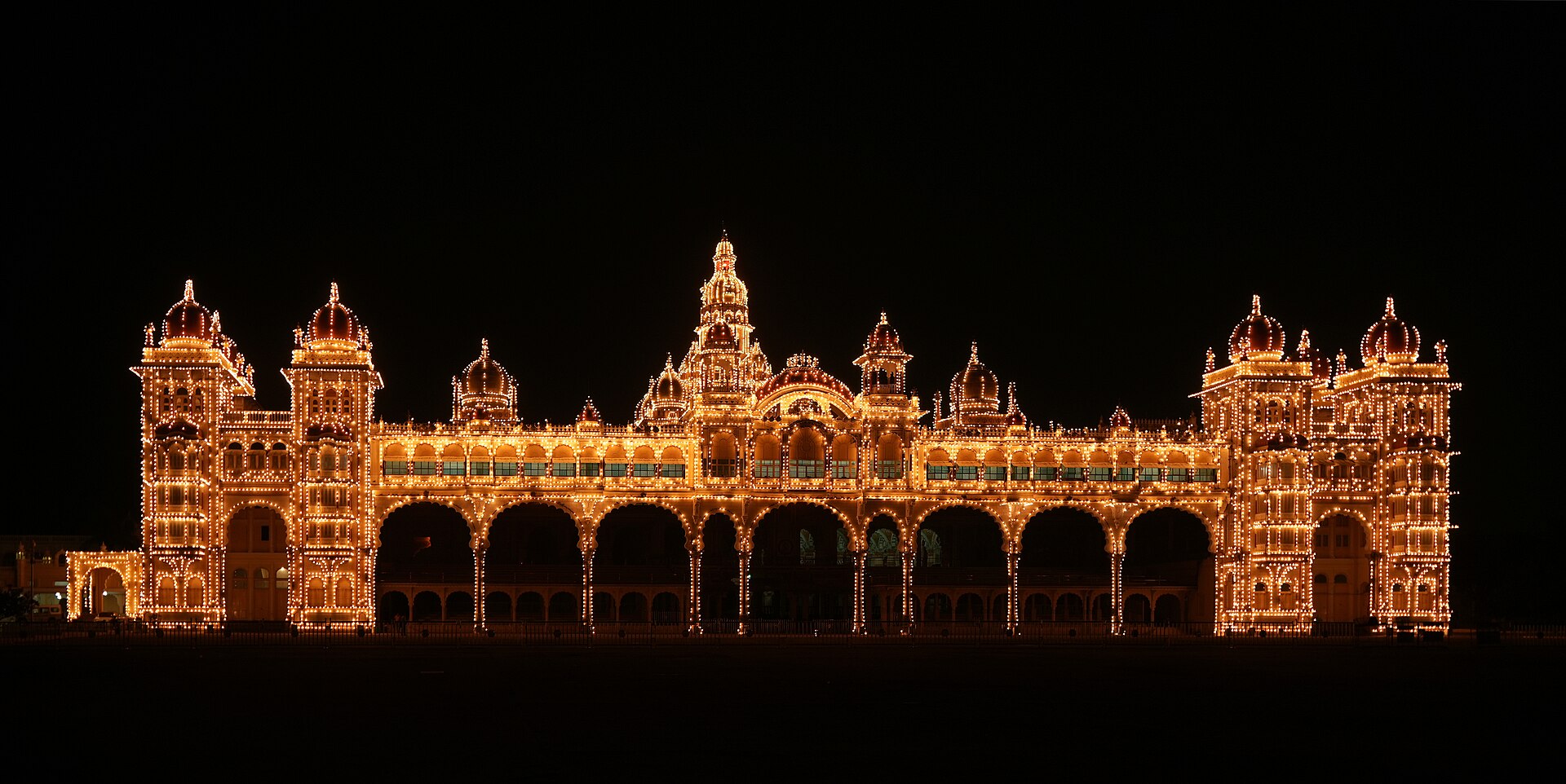 Mysuru, Karnataka β Illuminated Mysuru Palace glowing against the night sky